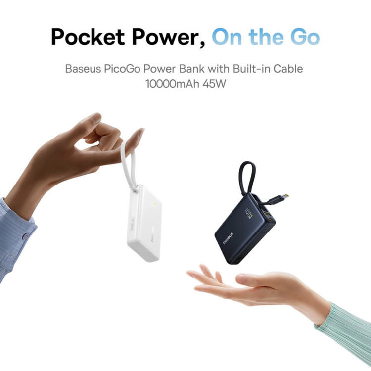 پاوربانک بیسوس مدل PicoGo 45W ظرفیت 10000 میلی آمپر ساعت