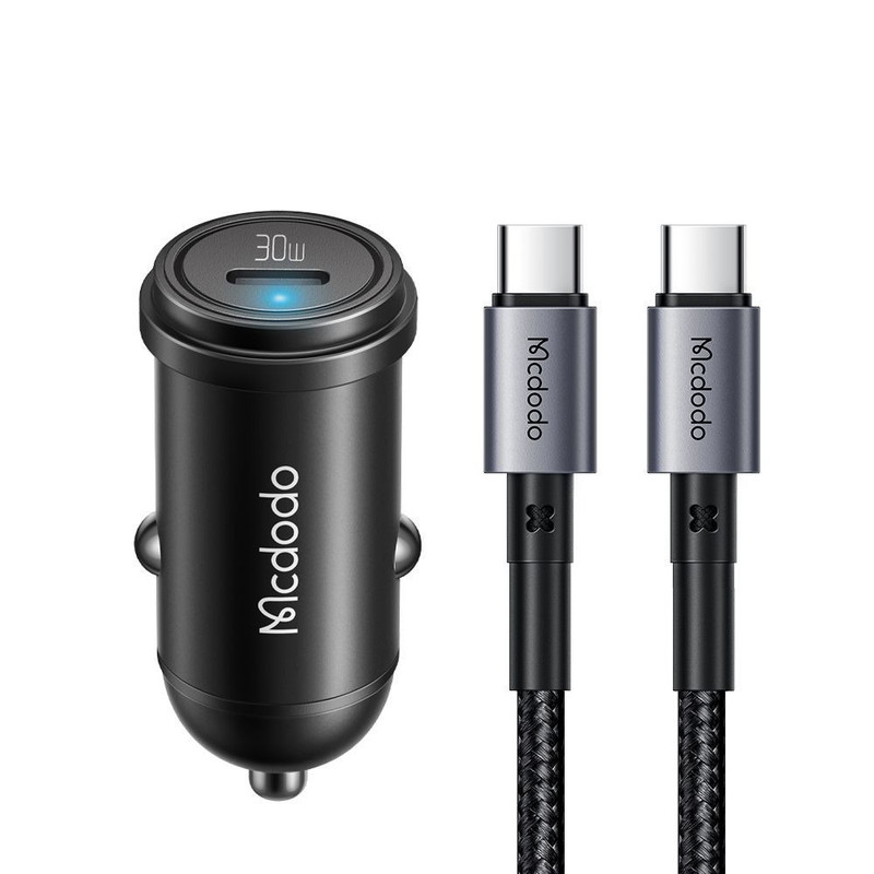 شارژر فندکی 30 وات مک دودو مدل CC-7493  به همراه کابل USB-C