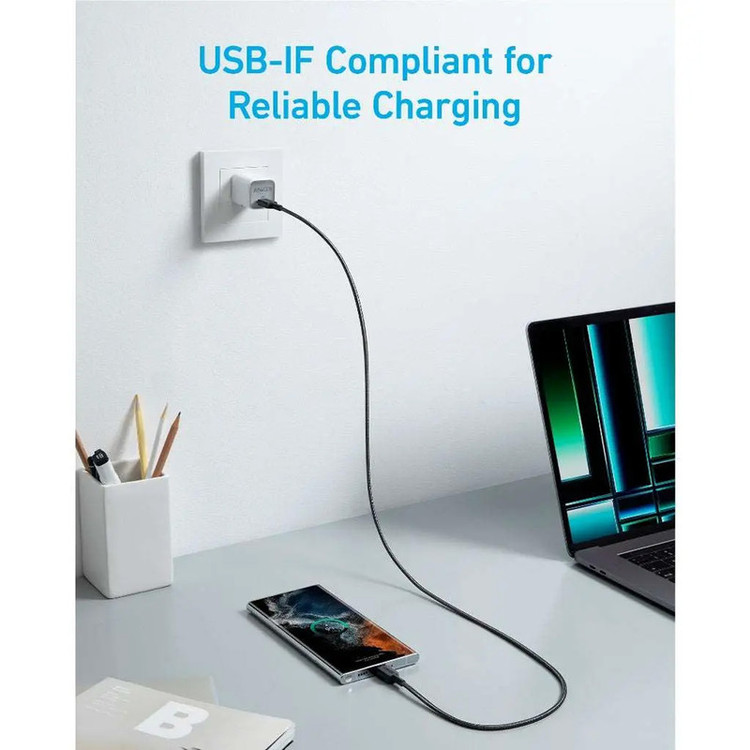 کابل تایپ سی 60W انکر مدل A81F5H11 طول 0.9 متر