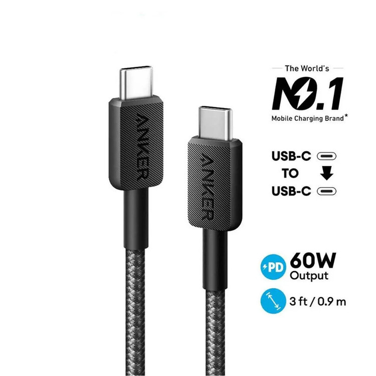 کابل تایپ سی 60W انکر مدل A81F5H11 طول 0.9 متر