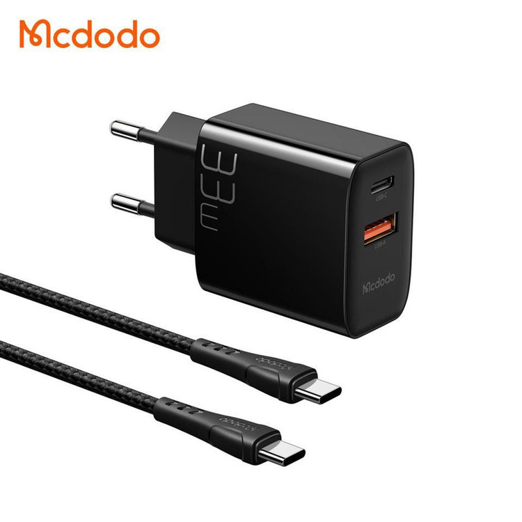 شارژر دیواری 33W مکدودو مدل CH-0922 به همراه کابل تبدیل USB-C