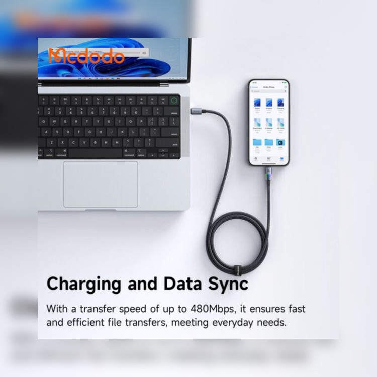 کابل تایپ سی 100W مک دودو مدل ca-8200 طول ۱.۲متر
