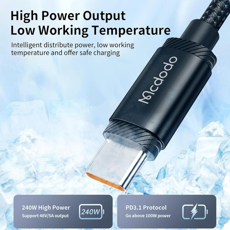 کابل تایپ سی 240W مک دودو مدل CA-3681 طول 2 متر